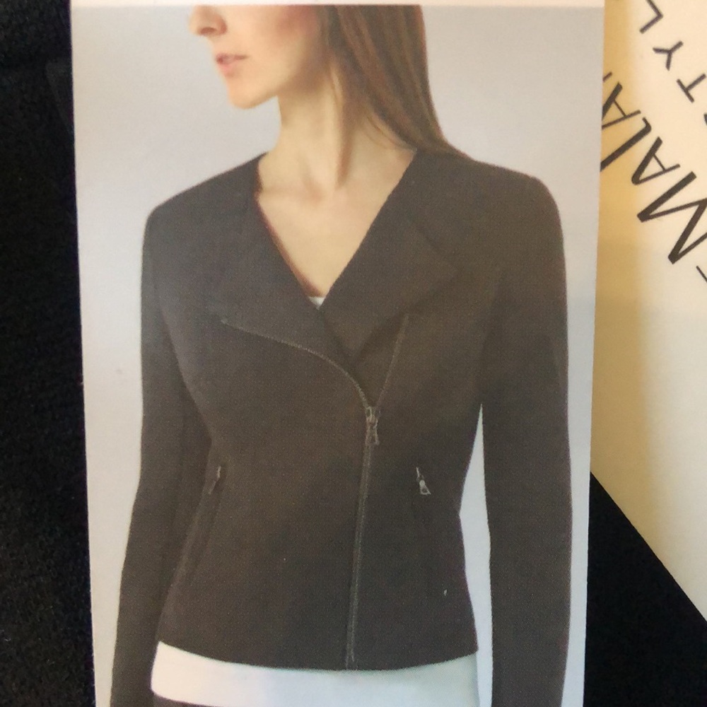 NWT Catherine Malandrino Black Runway Style Asymmetrical Blazer Jacket Sz S - Picture 8 of 8